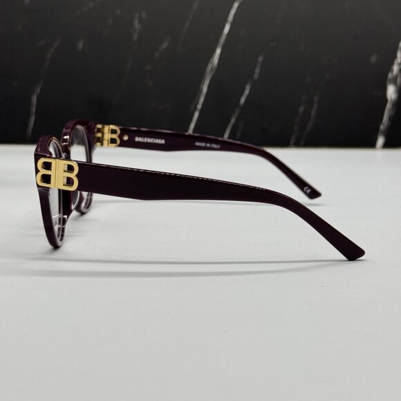 NEW BALENCIAGA BB0173O 003 VIOLET WOMEN EYEGLASSES BALENCIAGA - Picture 5 of 10